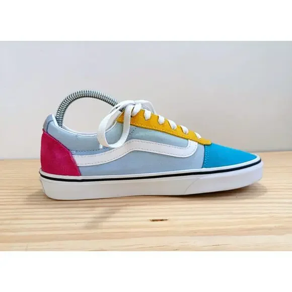 Vans Ward Color Block Low Skate Shoes Skateboarding Canvas Womens Size 8.5 - Picture 4 of 11